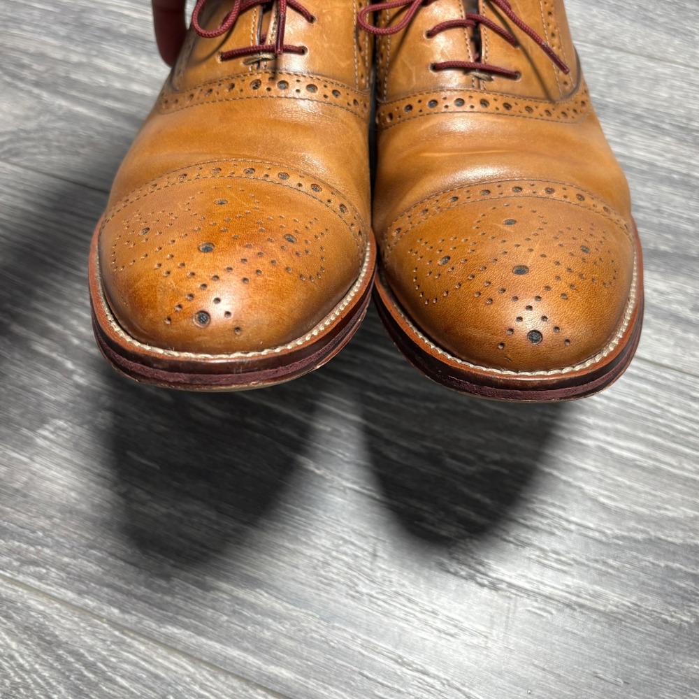 Johnston & Murphy‎ Mens Wingtip Oxford Dress Shoes Leather Brown Size 8M - Picture 8 of 11
